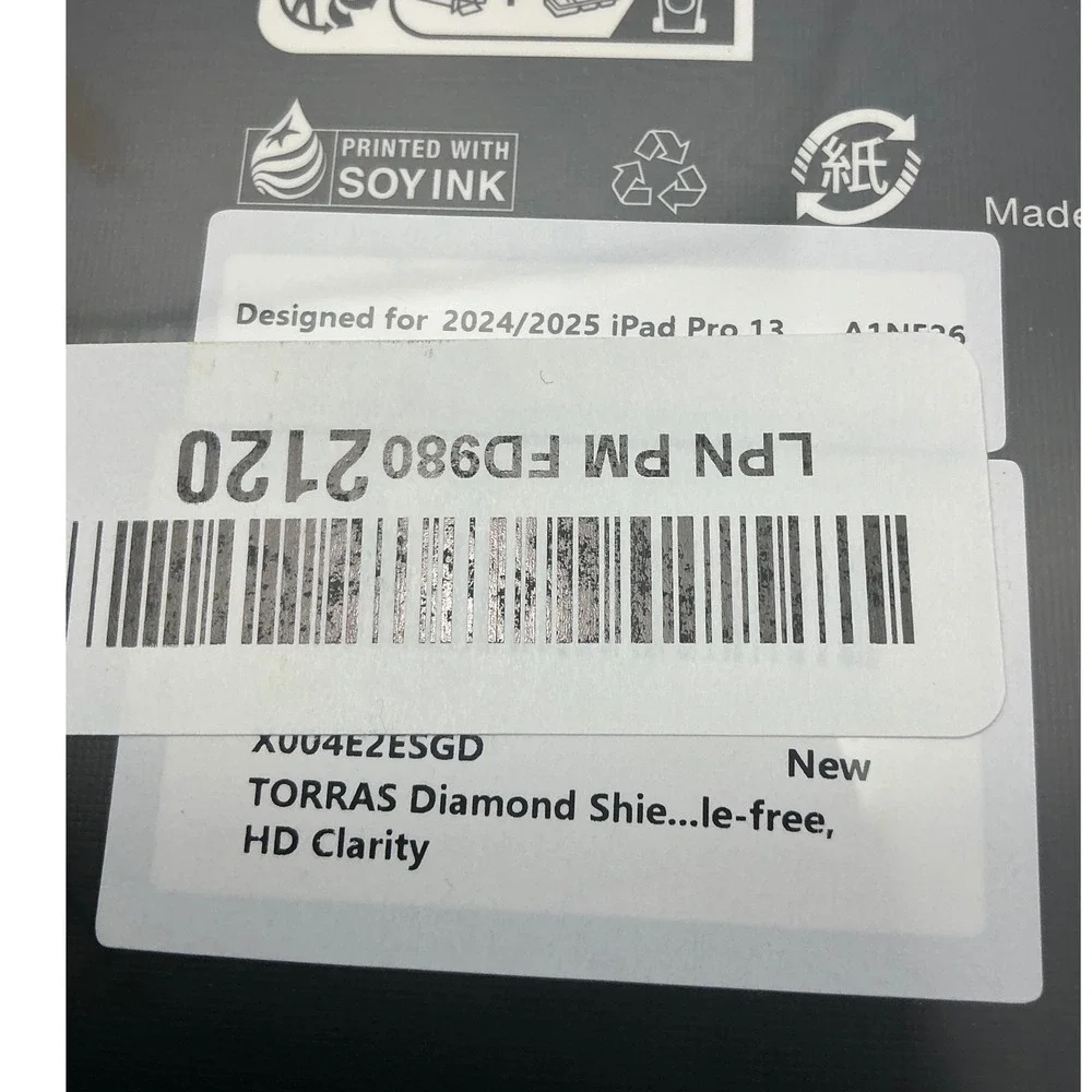 TORRAS Diamond Shield Screen‎ Protector for iPad Pro 13 Inch 2024 2025 HD Clear